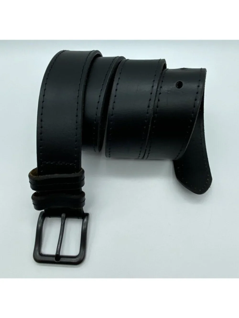 Wrangler Black Genuine Leather Belt Size 42 Wide 1.75